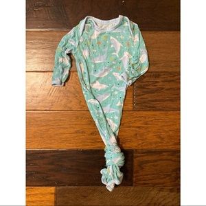 Little Sleepies - knotted gown (NB; shark soirée)